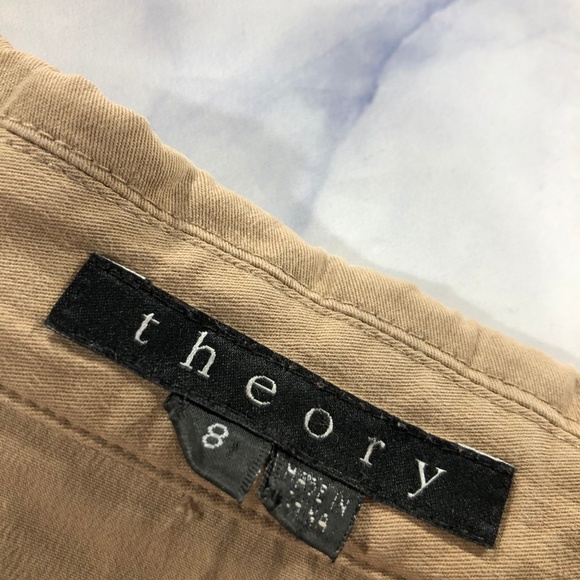 Theory Camel Brown Lelaini Cropped Blazer Jacket - Picture 8 of 8